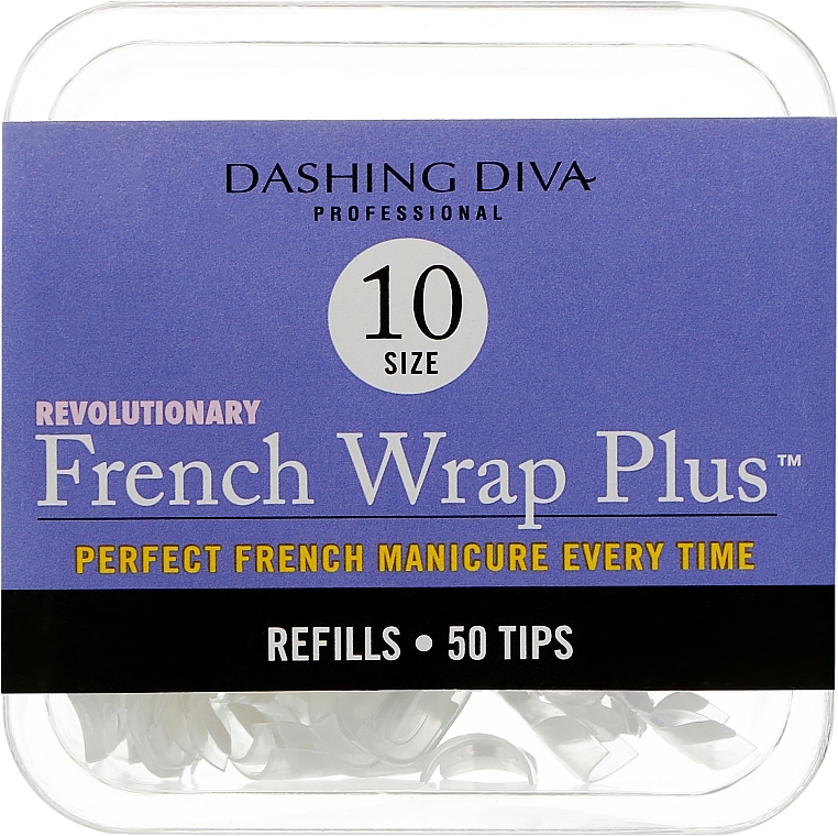 Nageltips French Wrap - Dashing Diva French Wrap Plus White 50 Tips Size 10 — Bild N1