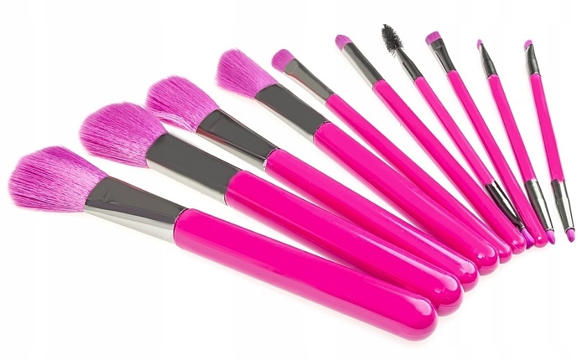 Make-up-Pinsel-Set 10-tlg. neonpink - Beauty Design — Bild N3