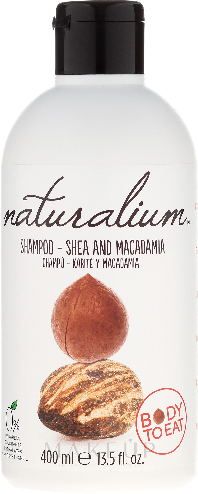 Feuchtigkeitsspendendes Shampoo mit Sheabutter und Macadamia - Naturalium Shea & Macadamia Shampoo — Bild 400 ml