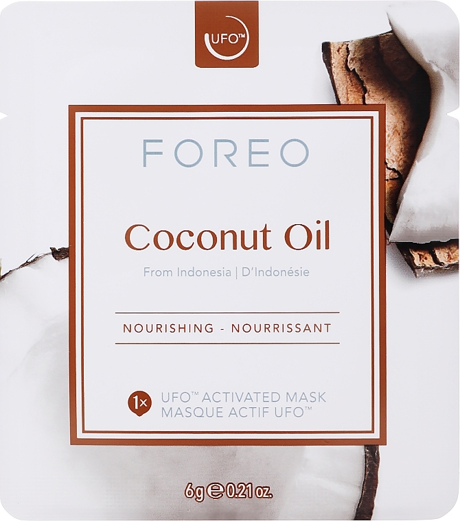 Pflegende Gesichtsmaske mit Kokosnussöl - Foreo UFO Activated Mask Nourishing Coconut Oil — Bild N3