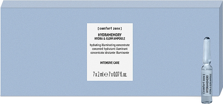 Feuchtigkeitsspendende Gesichtsampullen - Comfort Zone Hydramemory Hydra & Glow Ampoule (Serum 7x2ml) — Bild N1