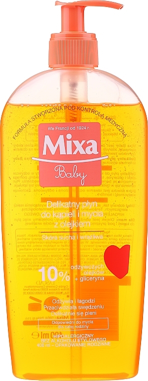Sanftes schäumendes Bade- und Duschöl für Kinder - Mixa Baby Foaming Oil
