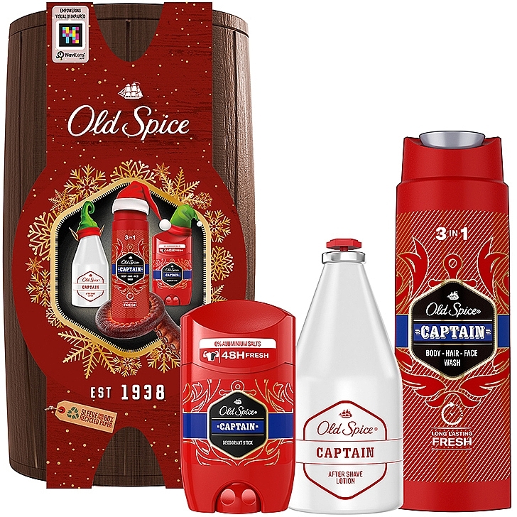 Pflegeset für Männer - Old Spice Captain (deo/50ml + sh/gel/250ml + ash/lot/100ml + bag) — Bild N1