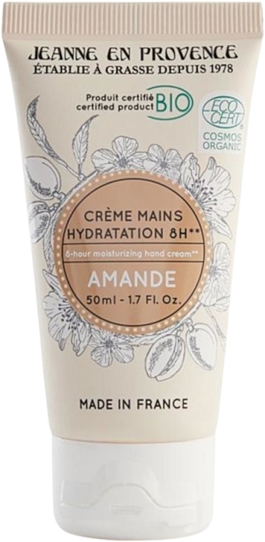Bio-Handcreme mit Mandelgeschmack - Jeanne En Provence 8-Hour Moisturizing Hand Cream — Bild N1