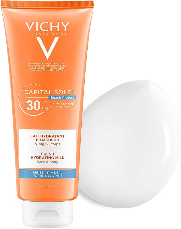 Erfrischende und feuchtigkeitsspendende Sonnenschutzmilch für Körper und Gesicht SPF 30 - Vichy Capital Soleil Hydrating Milk SPF 30 — Bild N4