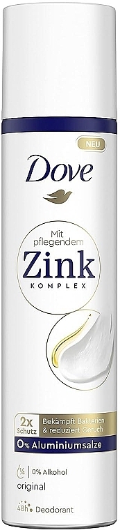 Deospray mit Zink - Dove Deodorant Spray Zinc Complex 0% Aluminum — Bild N1