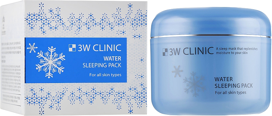 Feuchtigkeitsspendende Nachtmaske für trockene Haut - 3W Clinic Water Sleeping Pack — Bild N1