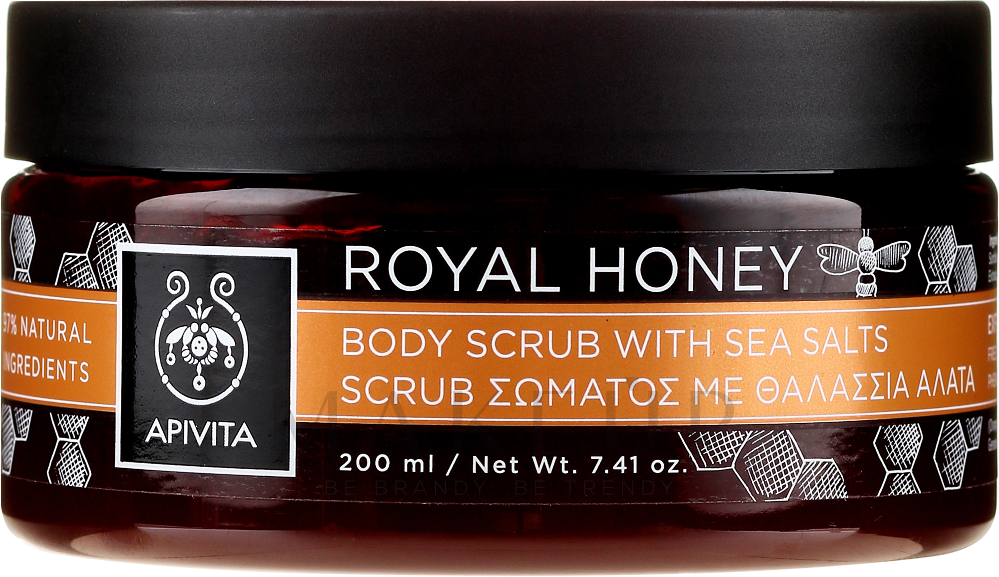 Glättendes und weichmachendes Körperpeeling mit Meersalz und Honig - Apivita Body Scrub With Sea Salts — Bild 200 ml