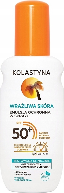 Schützendes Sonnenschutzemulsion-Spray für empfindliche Haut SPF 50+ - Kolastyna Sensitive Skin SPF50 — Bild N2