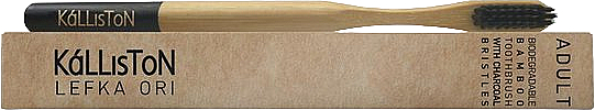 Bambuszahnbürste mit Kohleborsten - Kalliston Bamboo Toothbrush With Charcoal Bristles — Bild N1