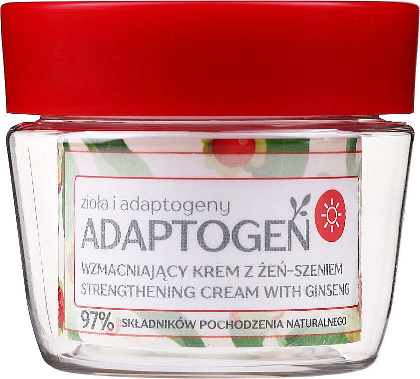 Straffende Tagescreme mit indischem Ginseng und Ashwagandha - Floslek Adaptogen Strengthening Cream With Ginseng — Bild N2