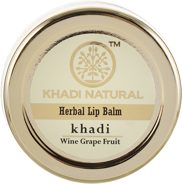 Natürlicher ayurvedischer Lippenbalsam mit Grapefruit und Weintrauben - Khadi Natural Ayurvedic Herbal Lip Balm Wine Grape Fruit — Bild N1