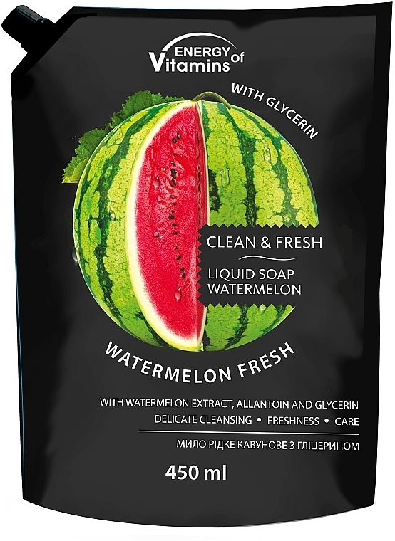 Flüssigseife Wassermelone (Doypack) - Leckere Geheimnisse Energy of Vitamins — Foto N1