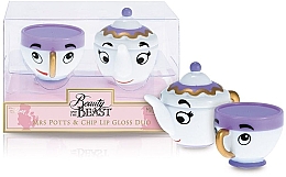 Lippenbalsam-Set - Mad Beauty Disney Mrs Potts & Chips Lip Gloss Duo (lipbalm/2pc) — Bild N1