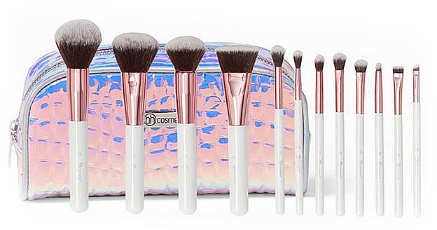 Make-up Pinselset 12-tlg. mit Kosmetiktasche - BH Cosmetics Crystal Quartz Set of 11 Brushes + Bag — Bild N1