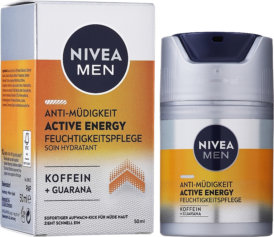 Pflegende und energetisierende Gesichtscreme für Männer - NIVEA MEN Active Energy — Foto N2