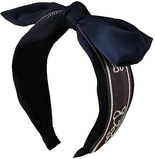Haarreif Turban schwarz mit Stickerei - Ecarla — Bild N1