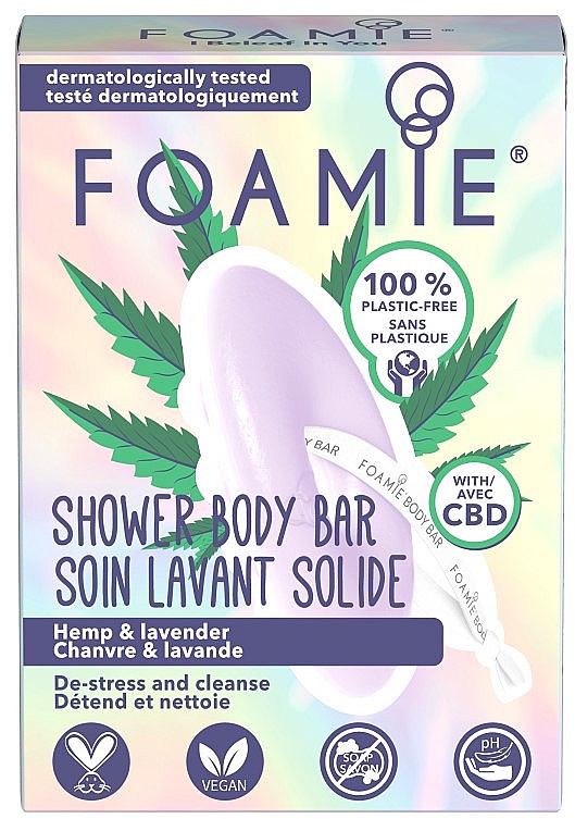 Feste Duschseife - Foamie Hemp & Lavander Shower Body Bar — Bild N1