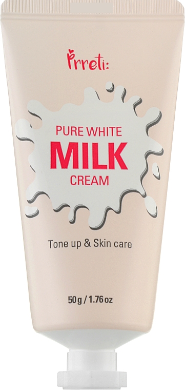 Feuchtigkeitsspendende Gesichtscreme mit Milchproteinen - Prreti Pure White Milk Cream