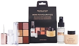 Make-up Set - Makeup Revolution Mini Favourites (Gesichtsspray 30ml + Lidschatten 4.2g + Gesichtspuder 10g + Lipgloss 2.2ml) — Bild N2