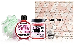 Düfte, Parfümerie und Kosmetik Set - Mr.Scrubber "Cherry Bomb" (body/scr/300 g + sh/gel/300 ml + sh/sponge)
