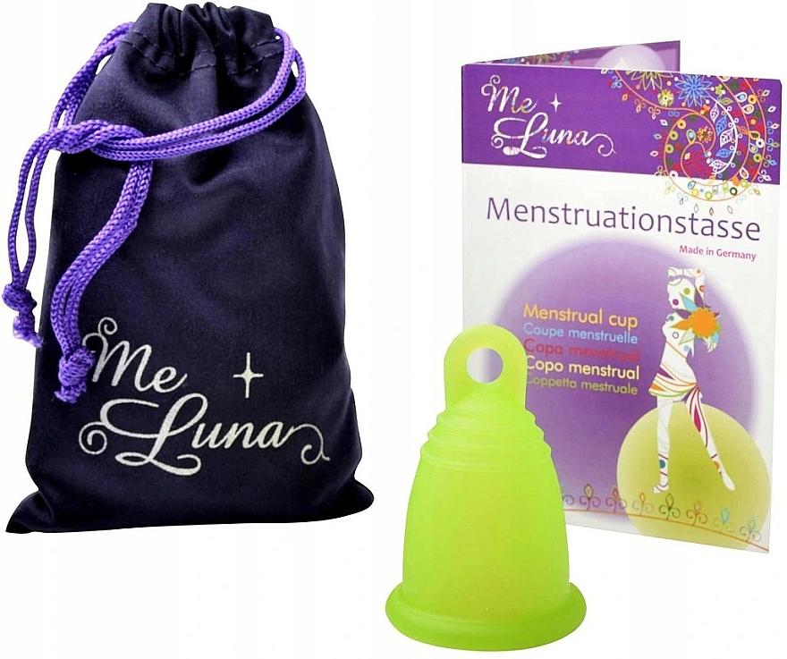 Menstruationstasse Größe M grün - MeLuna Classic Menstrual Cup Ring — Bild N1