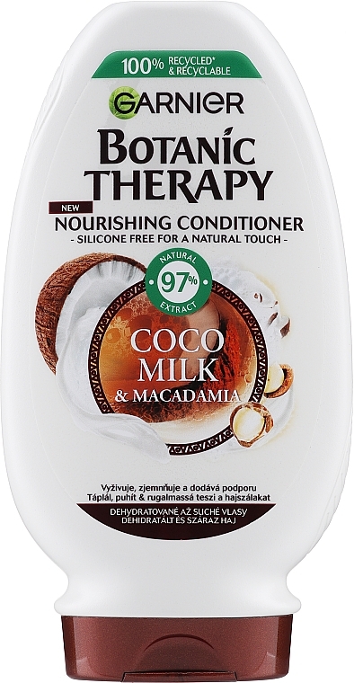 Nährende und weichmachende Haarspülung mit Macadamia und Kokosmilch - Garnier Botanic Therapy Coco Milk & Macadamia — Bild N1