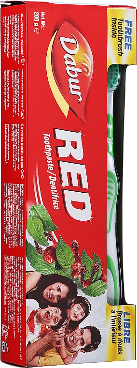 Zahnpflegeset - Dabur Red (Zahnbürste 1 St. + Zahnpasta 200g) — Bild N2