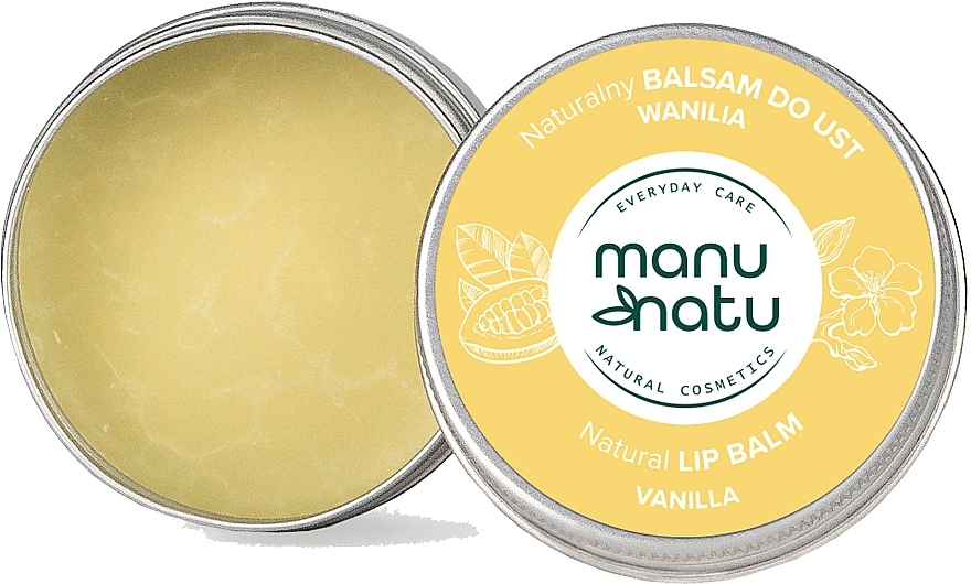 GESCHENK! Lippenbalsam Vanille - Manu Natu Natural Vanilla Lip Balm — Bild N1