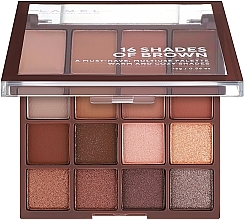 Düfte, Parfümerie und Kosmetik Lidschattenpalette - LAMEL Make Up Eyeshadow 16 Shades Of Brown Palette