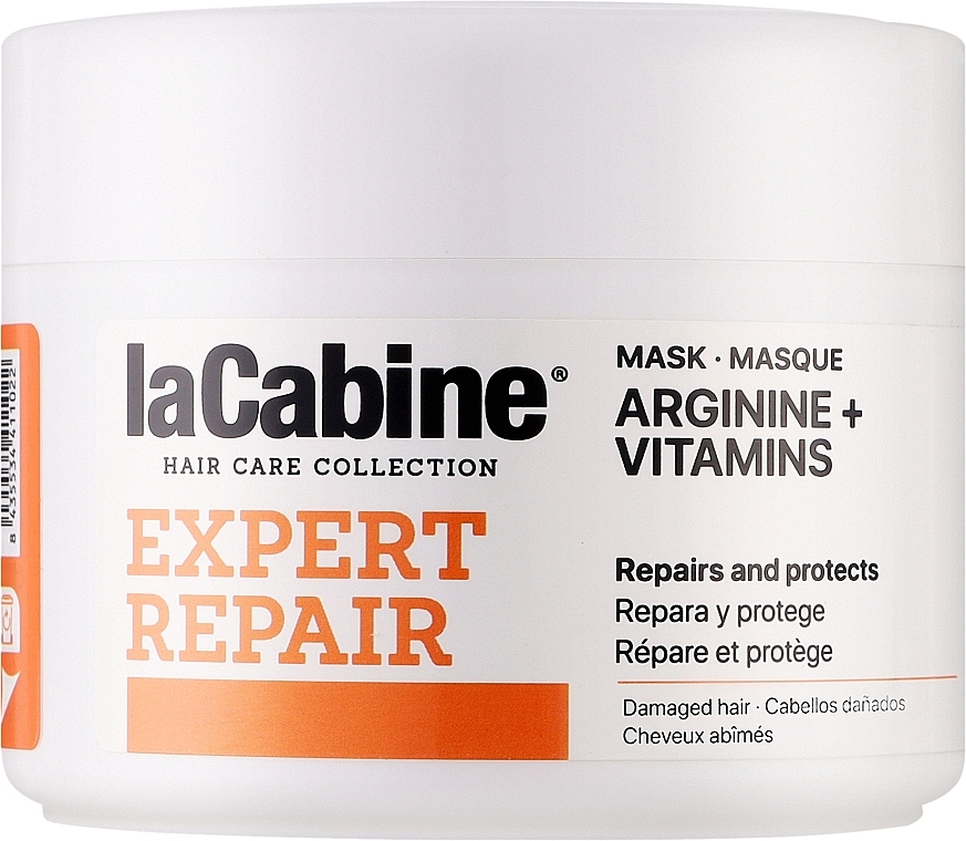 Revitalisierende Maske für strapaziertes Haar mit Arginin und Vitaminen - La Cabine Expert Repair Arginine + Vitamins Hair Mask — Bild N1