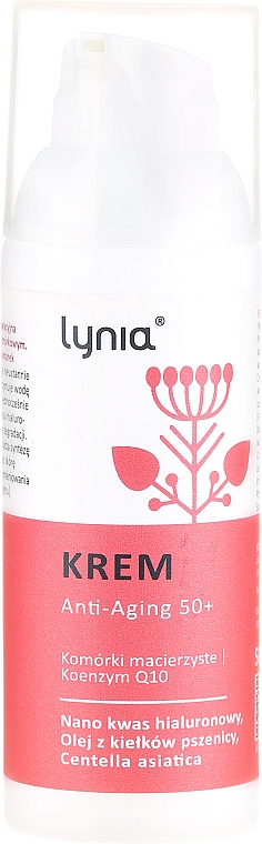 Anti-Aging Gesichtscreme mit Hyaluronsäure und Weizenkeimöl - Lynia Anti-Aging 50+ Cream — Bild N1