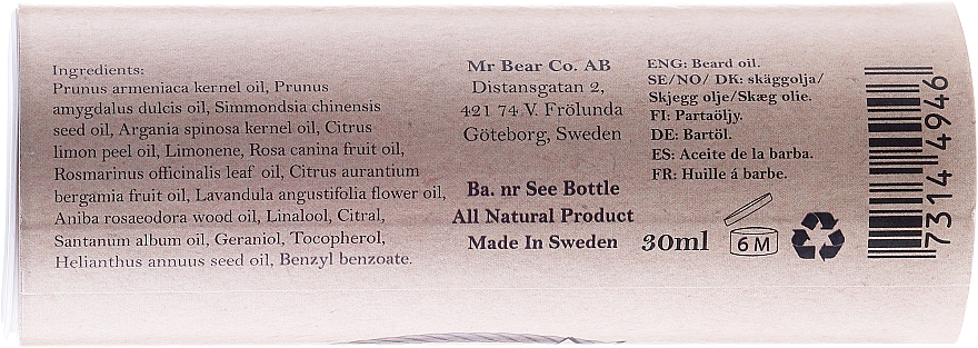 Pflegendes und feuchtigkeitsspendendes Bartöl - Mr. Bear Family Brew Oil Wilderness — Bild N3