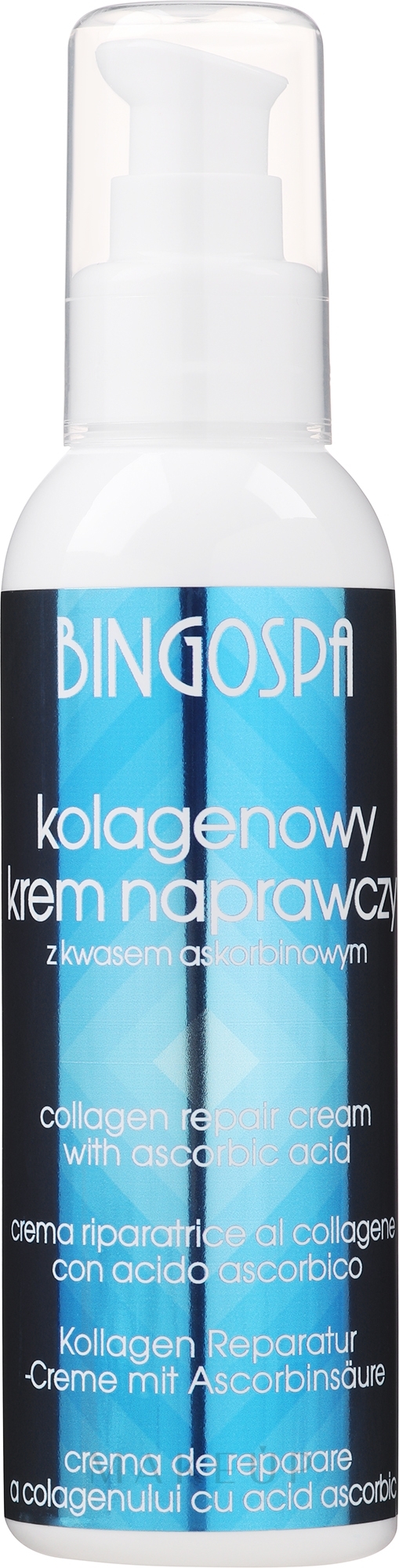 Regenerierende Nachtcreme mit Kollagen und Ascorbinsäure - BingoSpa Collagen Repair Cream — Bild 135 g