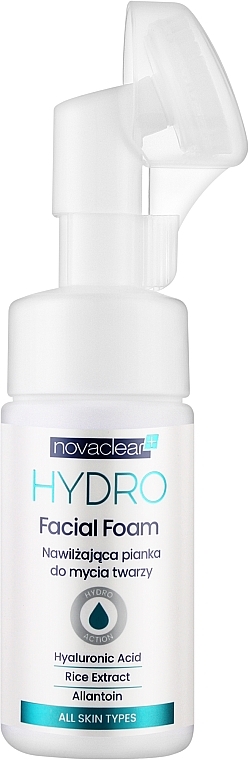 Feuchtigkeitsspendender Gesichtswaschschaum mit Hyaluronsäure, Reisextrakt und Allantoin - Novaclear Hydro Facial Foam — Bild N1