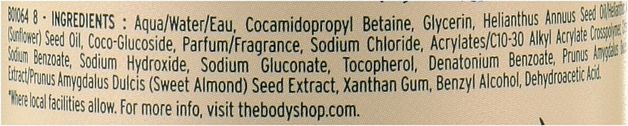 Creme-Duschgel - The Body Shop Vegan Almond Milk Gentle & Creamy Shower Cream — Bild N3