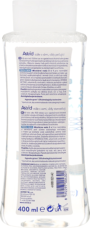 3in1 Mizellen-Reinigungswasser für normale und Mischhaut - Astrid Fresh Skin 3in1 Micellar Water — Bild N2