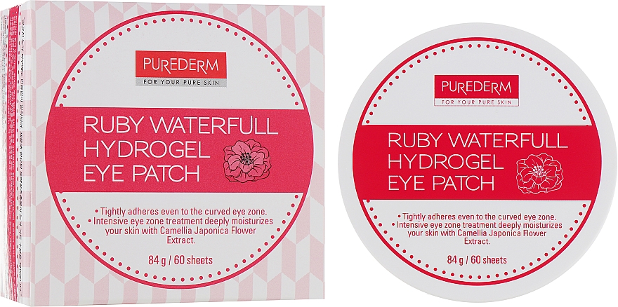 Hydrogel-Augenpatches mit Granatapfelextrakt - Purederm Ruby Waterfull Hydrogel Eye Patch — Bild N1