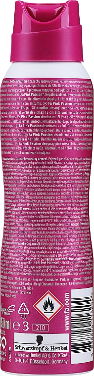 Deospray "Pink Passion" - Fa Pink Passion Deodorant — Bild N2