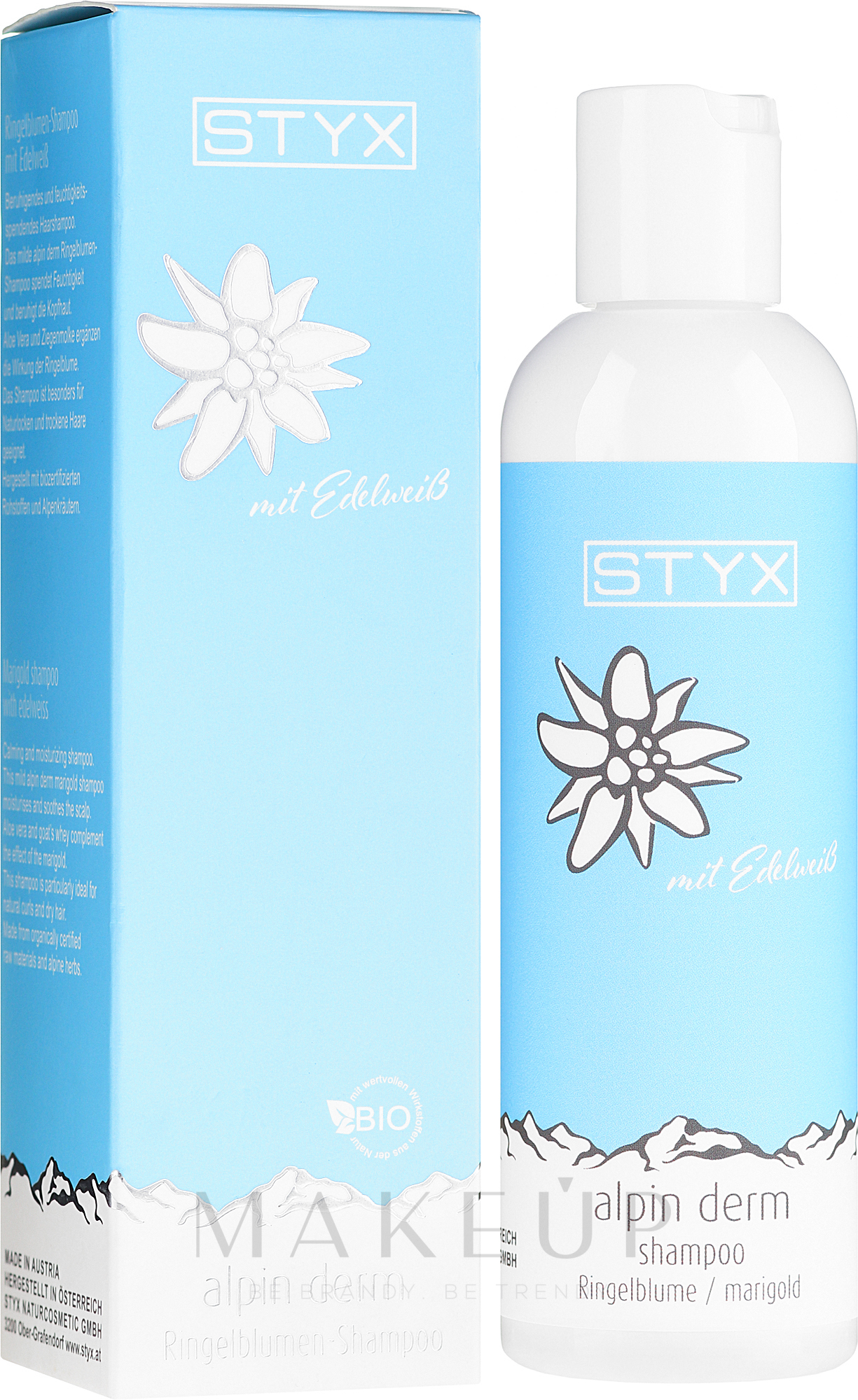 Ringelblumen-Shampoo mit Edelweiß - Styx Alpin Derm Ringelblume Shampoo — Bild 200 ml