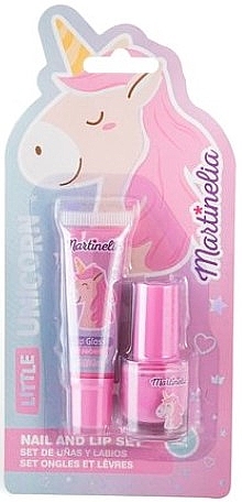 Make-up Set für Kinder Kleines Einhorn - Martinelia Little Unicorn Nail & Lip Set (Lipgloss 6ml + Nagellack 4ml) — Bild N2