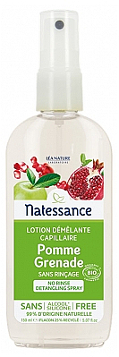 Bio-Haarlotion - Natessance Organic Hair Detangling Lotion Apple Pomegranate — Bild N1