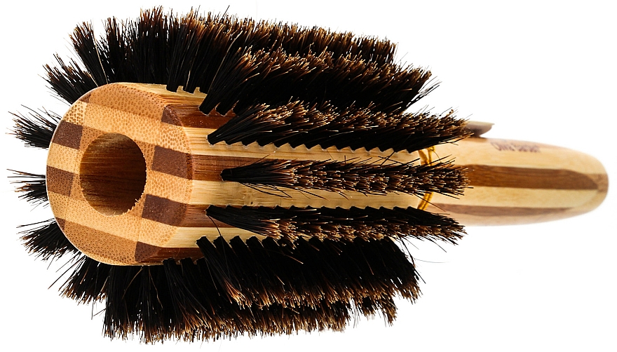Bambus-Zahnbürste mit Naturborsten 40 mm - Olivia Garden Healthy Hair Boar Eco-Friendly Bamboo Brush — Foto N2