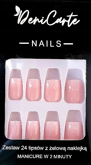 Künstliche Nägel quadratisch Ombre 24 St. - Deni Carte Nails 7028  — Bild N1