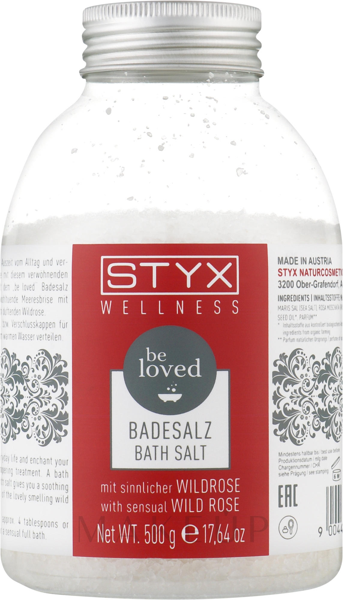 Badesalz mit Rosenduft - Styx Naturcosmetic Be Loved Bath Salt With Sensual Rose — Bild 500 g