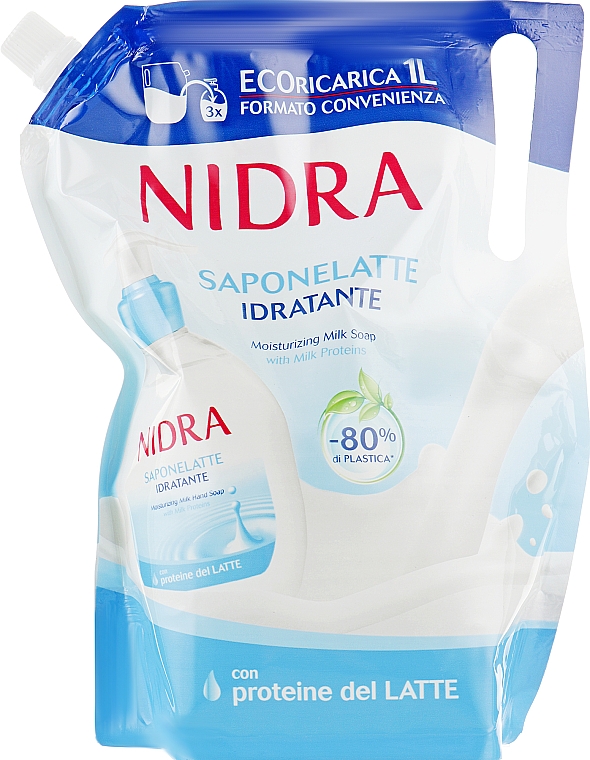 Feuchtigkeitsspendende Flüssigseife mit Milchproteinen - Nidra Liquid Soap With Milk Proteins (Doypack) — Bild N1