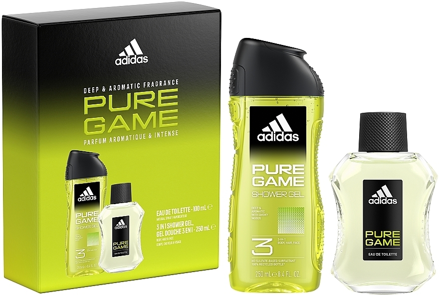 Adidas Pure Game - Duftset (Eau de Toilette 100ml + Duschgel 250ml) — Bild N1