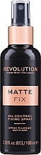 Düfte, Parfümerie und Kosmetik Make-up-Fixierer - Makeup Revolution Matte Fix Oil Control Fixing Spray
