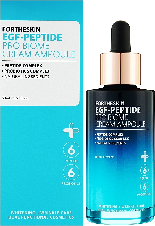 Verjüngendes Peptid-Gesichtscremeserum - Fortheskin EGF-Peptide Pro Biome Cream Ampoule — Bild N1