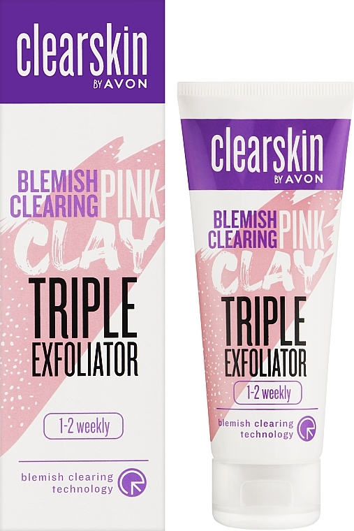 Gesichtspeeling mit rosa Tonerde für Problemhaut - Avon Clearskin Blemish Clearing Pink Clay Triple Exfoliator  — Bild N2